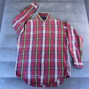 Ralph Lauren Flanell Button Down Hemd Herren L Madras kariert Blake Langarm gebraucht, in einwandfreiem Zustand - Bild 1 von 6