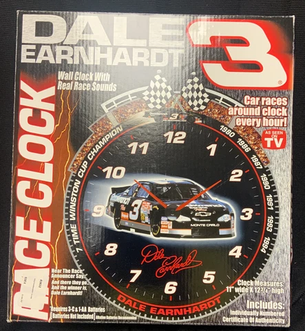 Dale Earnhardt Sr. #3 Wall Clock - Car Racing Race Clock Cover
