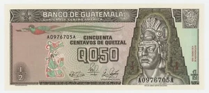 Billete Guatemala 1/2 Quetzal 4-1-1989 Pick 72.a UNC Sin Circular - Imagen 1 de 2
