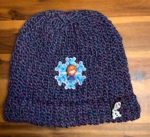 Disney Inspired Frozen snowflake with Anna beanie Olaf on brim - Picture 1 of 5