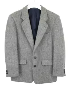 HARRIS TWEED Wool Blazer Men's (UK) 40 Herringbone Formal Lined Single Breasted - Picture 1 of 11