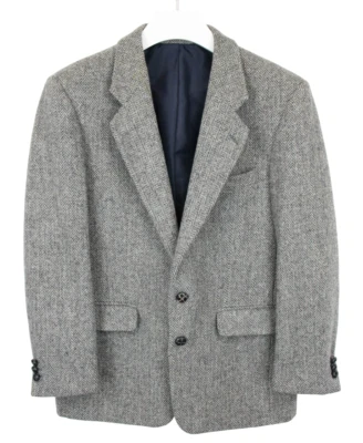 Harris Tweed Wool Blazer Men (UK) 40 Herringbone Formal Lined Single Breasted - Image 1 of 4
