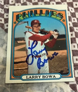 Larry Bowa handsignierte 1972 Topps Baseball Karte mit Echtheitszertifikat - Bild 1 von 1