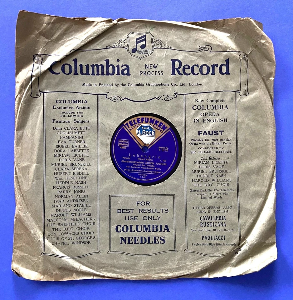 Grammophon Eugen Jochum Lohengrin I. und II.Teil Telefunken 12" Orchester Berlin - Bild 1 von 4