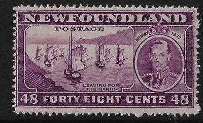 Newfnld 1937 KGVI 48c MNH, Sc 243/SG 267, pliegue de goma, CV $9 (a3087 Foto 1 de 3