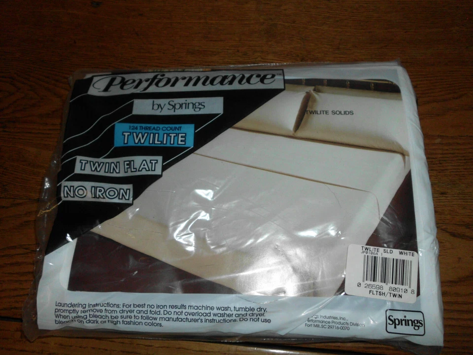 Sábana plana doble Performance by Springs Twilite sin plancha blanca NUEVA Foto 1 de 1