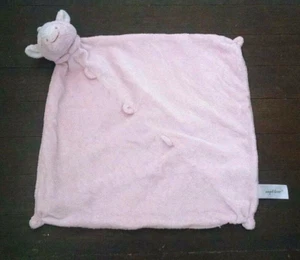 Angel Dear Baby Lovey Plush Pink Cow Security Blanket Knotted Corners - Picture 1 of 4