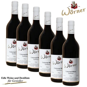 (8,62/l) Cabernet Mitos Rotwein Spätlese 6 Fl WEINGUT WÖRNER Prädikatswein süß - Bild 1 von 9