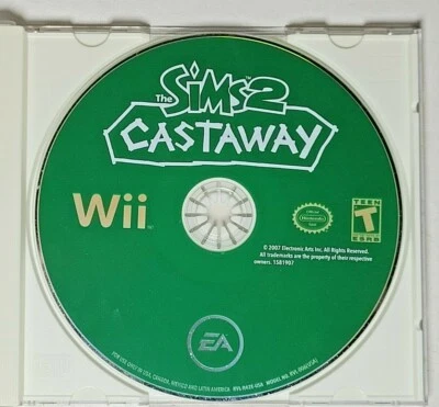 Nintendo Wii Sims 2 Castaway, Disc Only, In Jewel Case, Very Good Cond., Tested - Image 1 of 3
