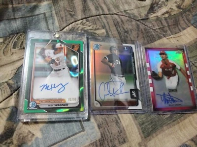  Riley Greene Autograph /20😎, Carlos Rondon /499,😎Max Wagner /99 Auto RC Cards - Image 1 of 4