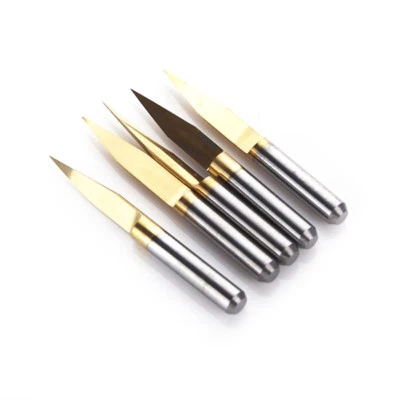 10 Degree 0.1mm Tip Titanium Coated Carbide PCB Engraving Bits CNC Router Tool - image 1 of 4