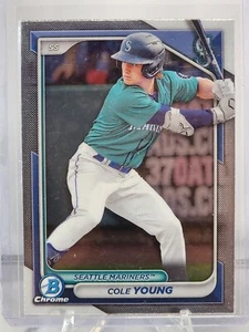 2024 Bowman Chrome Prospects #BCP-112 Cole Young Seattle Mariners - Picture 1 of 2
