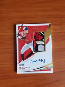 Andy Young - 2021 Immaculate #147 RPA parche de novato autógrafo RPA/99 - ¡ENFERMO! - Imagen 1 de 2