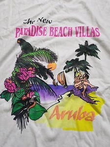 Vintage Mens L Naughty Aruba Paradise Beach Villas T Shirt  - Picture 1 of 7