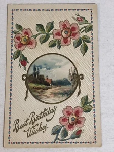 1910 Happy Birthday Postcard Antique West Union Ohio - Picture 1 of 2