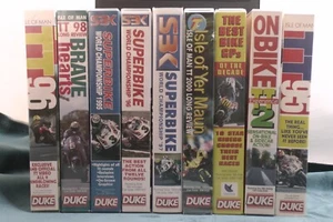 9x Isle Of Man TT VHS Videos TT 2 TT 95 & TT 96 Long SuperBike Video VHS Collect - Picture 1 of 5