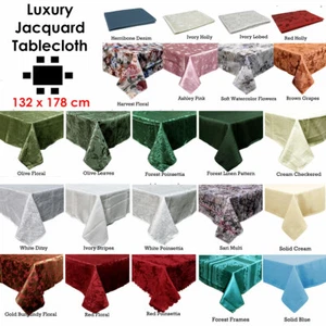 Assorted Polyester Jacquard Tablecloth 132 x 178 cm - Picture 1 of 48