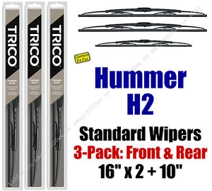 Wiper Blades 3pk Front Rear Standard - fit 2003-2009 Hummer H2 - 30160x2/10-1 - Bild 1 von 1