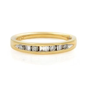 Rachel Koen Diamond Ladies Wedding Band 14K Yellow Gold 0.25 Cttw Size 7 - Picture 1 of 5