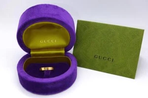 GUCCI Icon Thin Band 18K 750 Yellow Gold Size 20 (9) - Picture 1 of 7