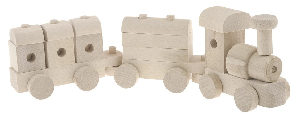 Tren de madera eco, juguete tipo locomotora para niños - Imagen 1 de 1