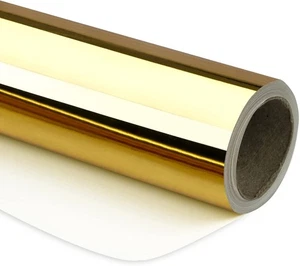 RUSPEPA Gold Metallic Wrapping Paper - Solid Color 17 x 32.8&apos;,  - Picture 1 of 8
