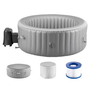 VEVOR Inflatable Hot Tub 4 to 6 Person 2080 x 660mm Round Portable Outdoor Spa - Picture 1 of 12