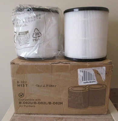 2 Pack H13 True HEPA Filter B-D02U/B-D02L/B-D02H For Air Purifier Foto 1 de 3