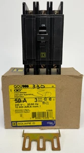 SQUARE D QOU330 30Amp 120/240VAC 3Pole 20kA Circuit Breaker with Lugs - Picture 1 of 10