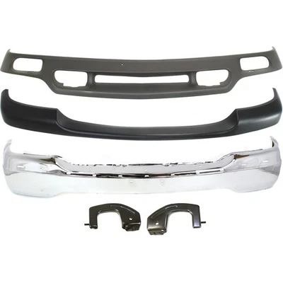 Front Bumper Valance Kit For 1999-2002 GMC Sierra 1500 Sierra 2500 Chrome Steel - Image 1 of 4
