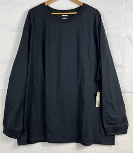 SKIMS Herren schweres Baumwolle Langarm T-Shirt OBSIDIAN Größe 5X neu mit Etikett - Bild 1 von 7