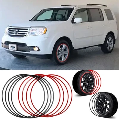 4* 18"Car Wheel Hub Rim Trim Tire Ring Guard Protector For 2012-2015 Honda Pilot — 第 1/4 张图片