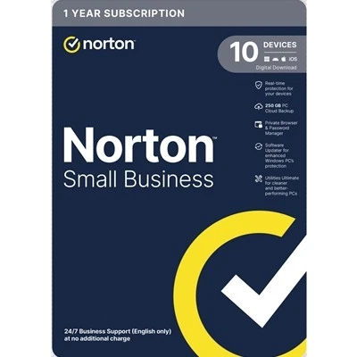 Norton Small Business Antivirus Software 10 Devices 1-Year Subscription Includes - Image 1 of 1