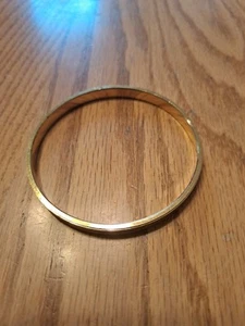 Crown Trifari Gold Bangle M Vtg - Picture 1 of 6