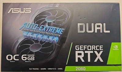 NEW! ASUS Dual GeForce RTX 2060 EVO OC Edition 6GB GDDR6 Graphics Card Open Box - Image 1 of 2