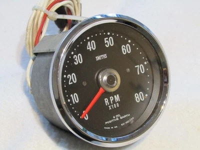 VINTAGE SMITHS 8000 RPM REV COUNTER RVI 1421/00 FITS HILLMAN IMP MINI MK1 FORD M - Image 1 of 4