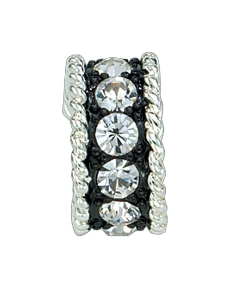 Brincos de argola pequenos femininos Montana Silversmiths brilho cristal prata - Imagem 1 de 1