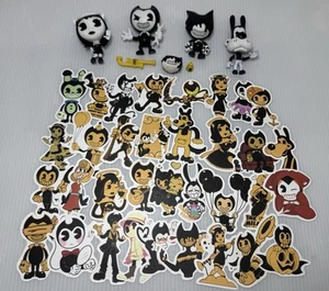 Bendy And The Ink Machine Toy Figure Lot & Stickers - Picture 1 of 9