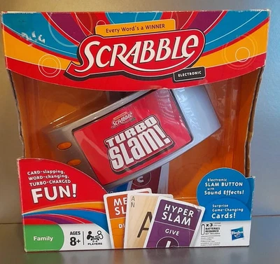 🎲 Scrabble Turbo Slam Electronic 8+ Slam Button Sound Effect Hasbro Complete - Image 1 of 4