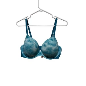 Victoria Secret Rosa Teal Tie-dye Camiseta Sujetador Correas Ajustables Talla 38C - Imagen 1 de 6