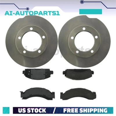 Pastilhas de freio dianteiras + kit de rotores de freio para Chevrolet P30 1997 1998 1999 - Imagem 1 de 4