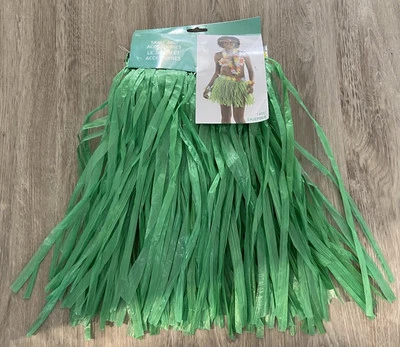 Disfraz de Hula Hawaiano Luau Falda de Hierba, Lei, Sujetador de Hibisco y 2 Pulseras NUEVO Foto 1 de 4