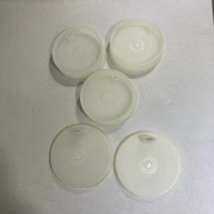 Tupperware Vintage Replacement Sippy Cup Lids 3" Set Of 5 - Picture 1 of 7