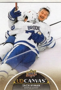 Zach Hyman 2021-22 Upper Deck UD Canvas Black #C75 Toronto Maple Leafs - Picture 1 of 1
