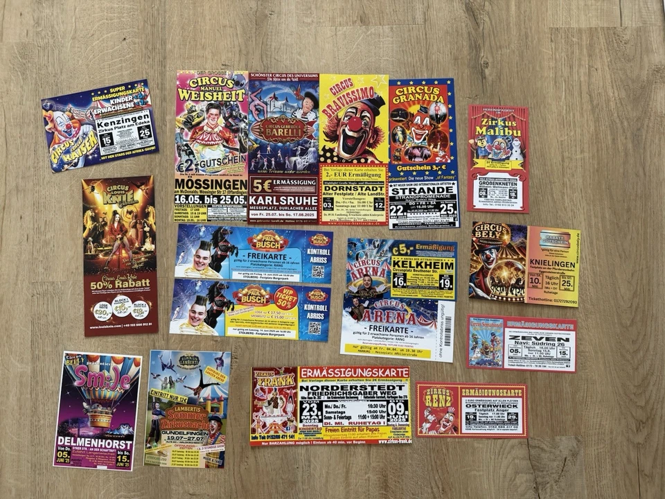 Circus Cirkus Cirque Zirkus Cyrk Omaggio Tickets Biglietto Flyer Karten - Bild 1 von 1