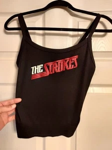 The Strokes Tank Top The Strokes Crop Top Rot Glitzer Glitzer Shirt XS_3XL - Bild 1 von 3