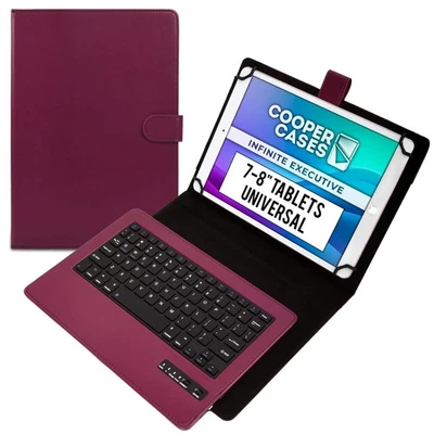 Universal Tablet Keyboard Case 7-8" | Bluetooth, Wireless, Hotkeys | Android,... - Image 1 of 4