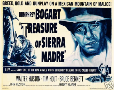 The treasure of the Sierra Madre Humphrey Bogart cult movie poster print