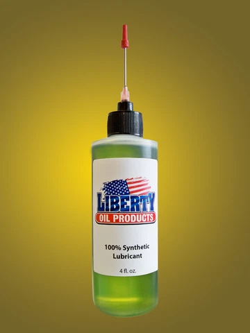 The Absolute Best 100% Synthetic Oil for lubricating clocks-4oz Bottle Cover