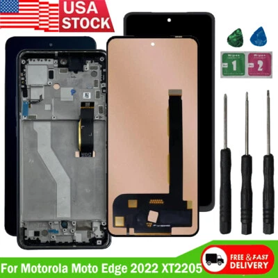 New For Moto Edge 2022 XT2205DL XT2205-1 OLED Display LCD Touch Screen Digiziter - Image 1 of 4